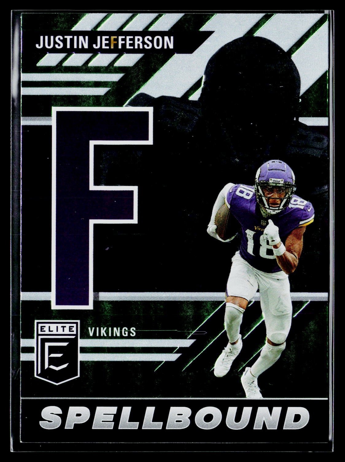 2023 Donruss Elite #SB-JJ3 Justin Jefferson Spellbound Green