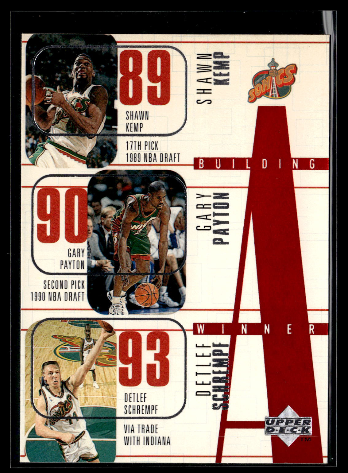 1996-97 Upper Deck #160 Kemp / Payton / Schrempf