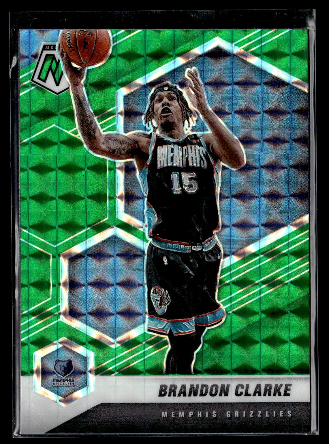 2020-21 Panini Mosaic #108 Brandon Clarke Mosaic Green