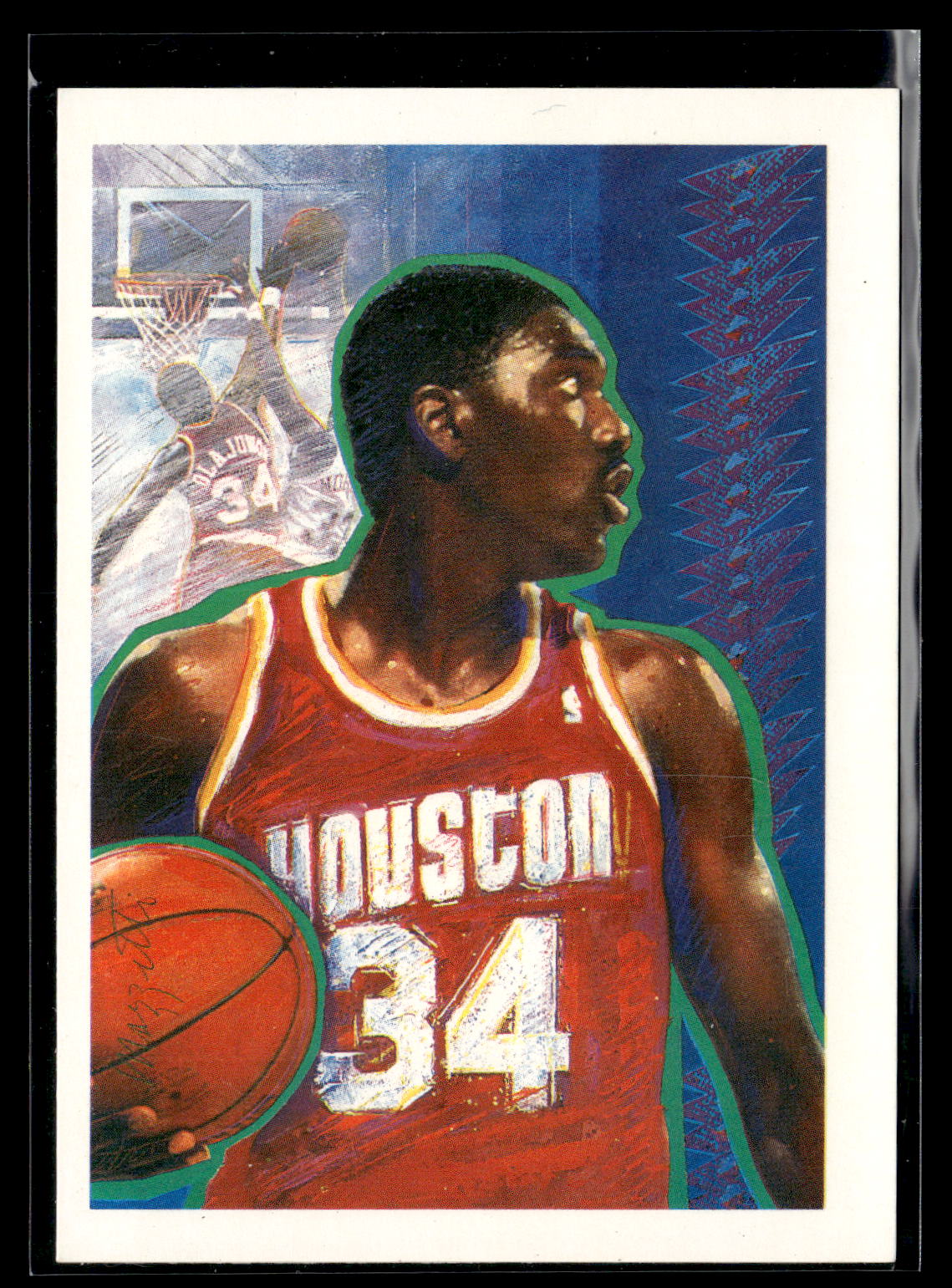 1990-91 Hoops #364 Akeem Olajuwon