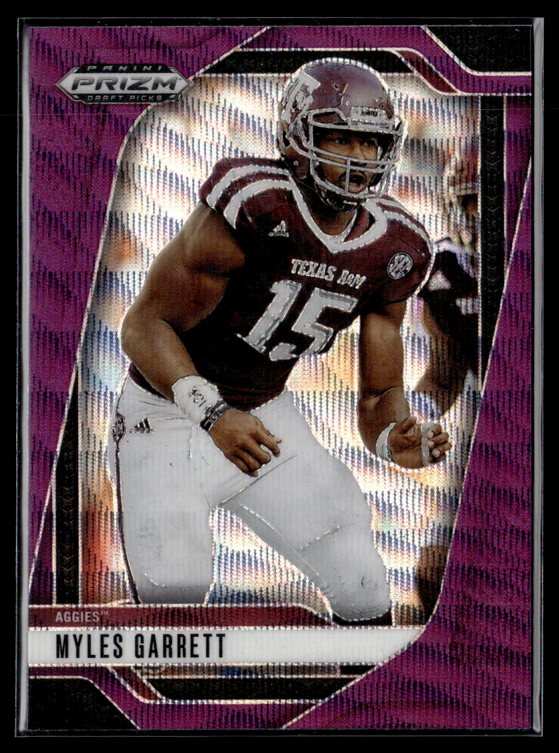 2025 Panini Prizm Draft Picks #197 Myles Garrett Prizms Purple Wave