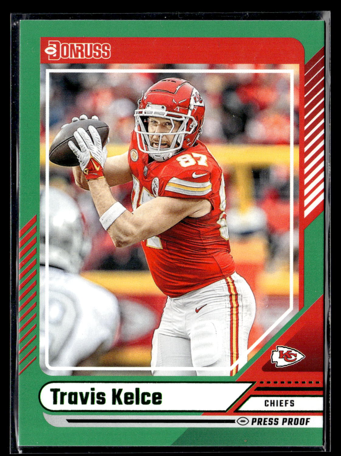 2024 Donruss #285 Travis Kelce Press Proof Green