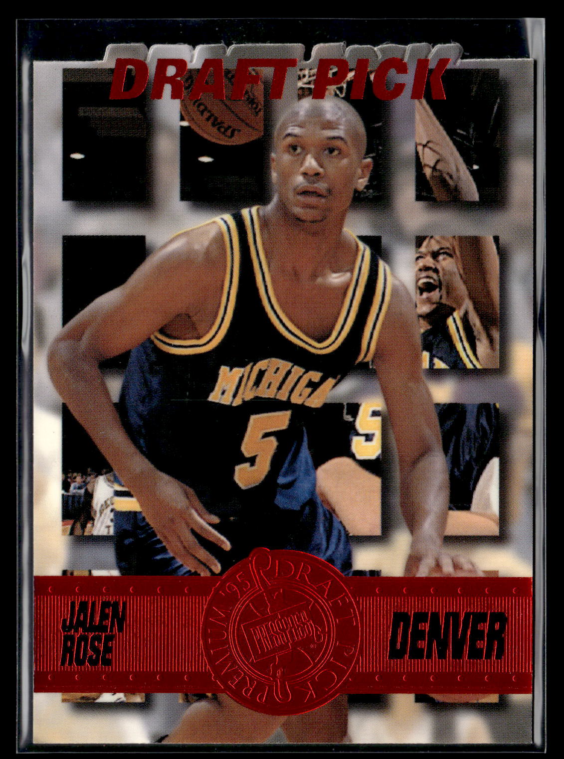1995 Press Pass Premium Draft Picks #35 Jalen Rose Die Cuts Red
