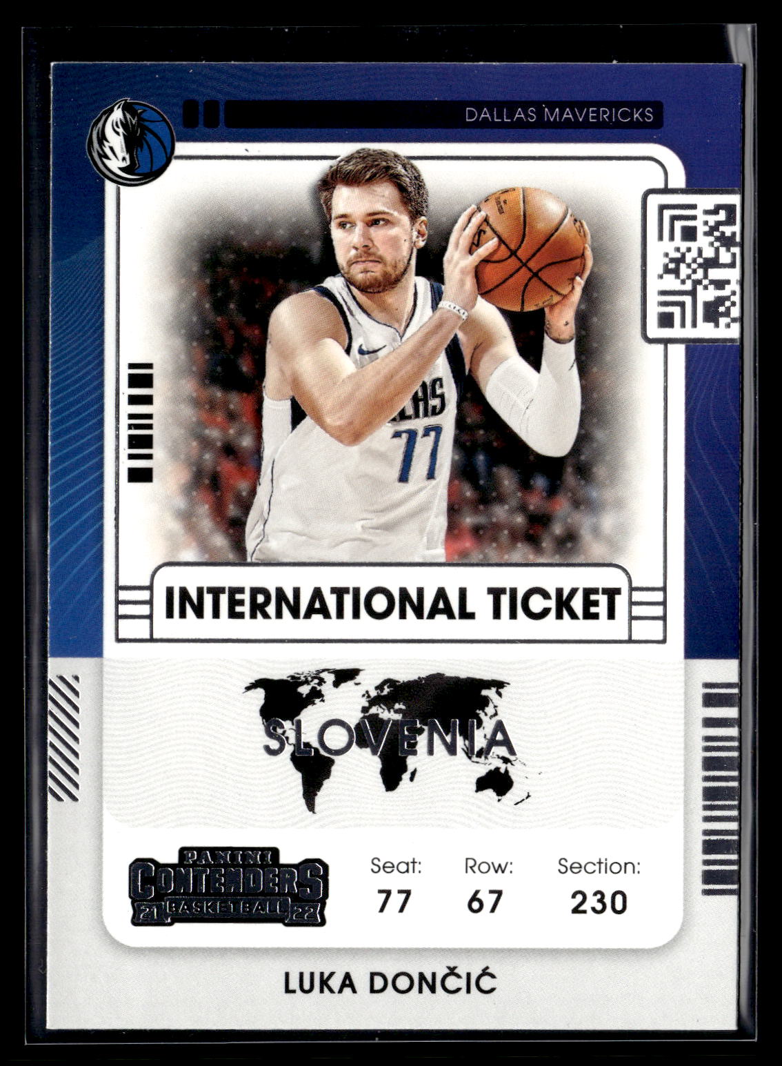 2021-22 Panini Contenders #9 Luka Doncic International Ticket