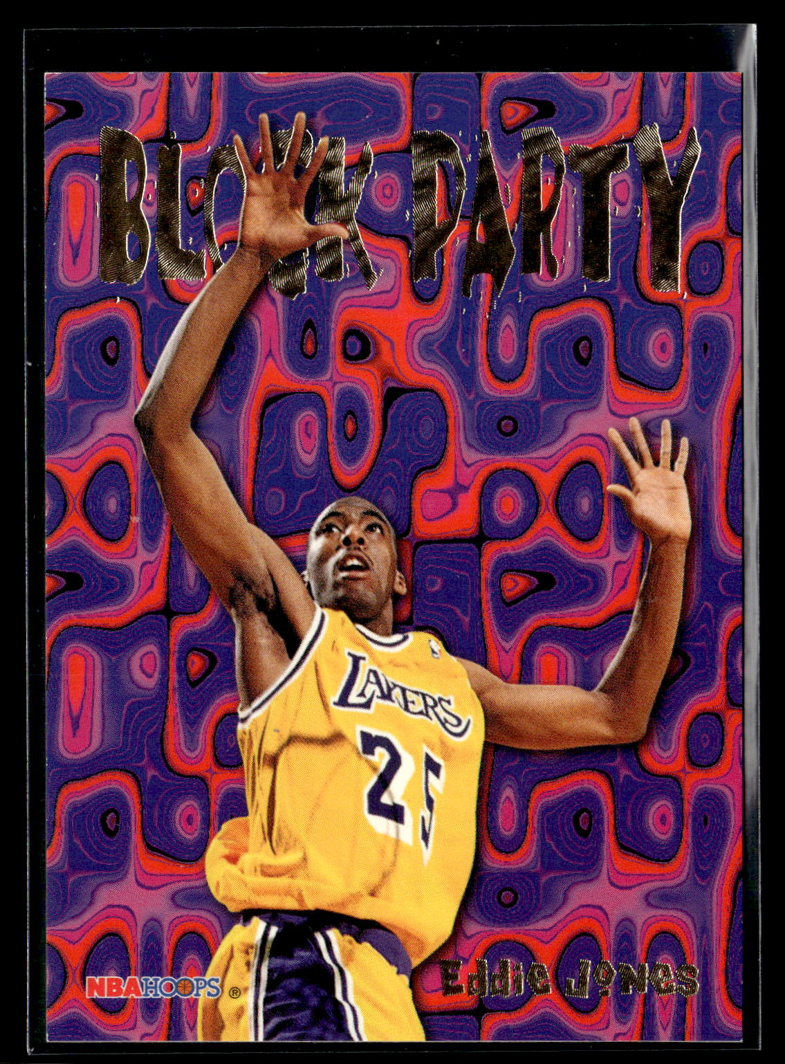 1995-96 Hoops #15 Eddie Jones Block Party