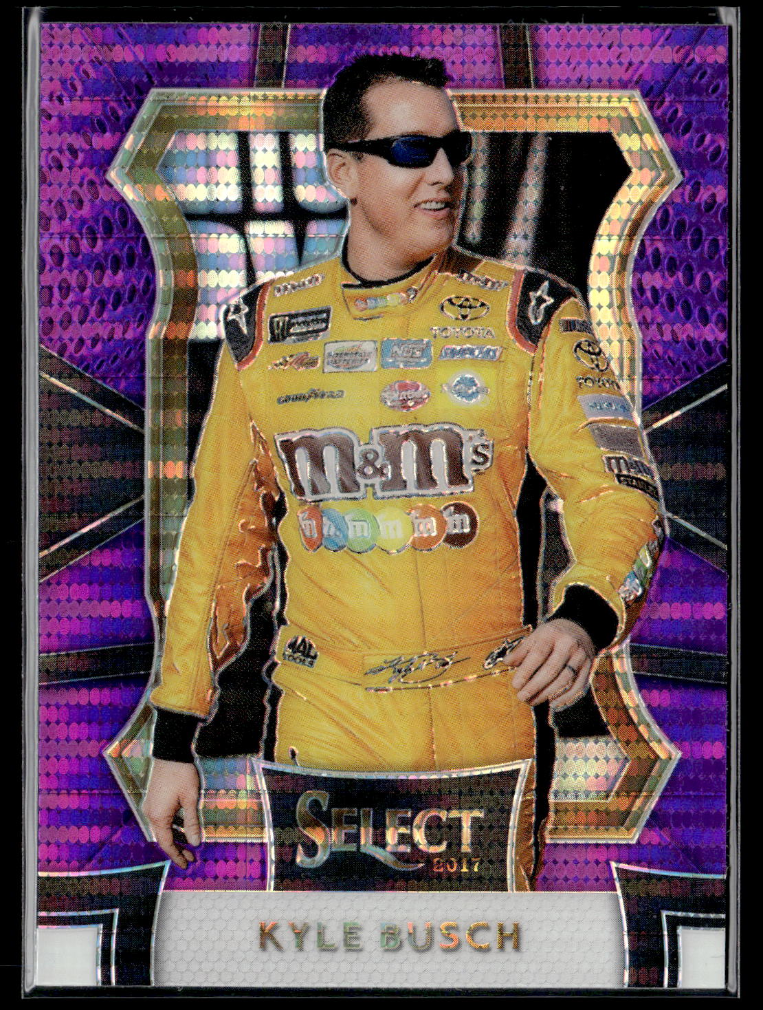 2017 Panini Select #49 Kyle Busch Purple Pulsar Prizms