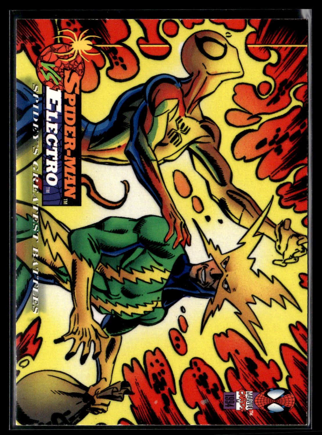 1994 Fleer The Amazing Spider-Man #108 Spider-Man vs. Electro