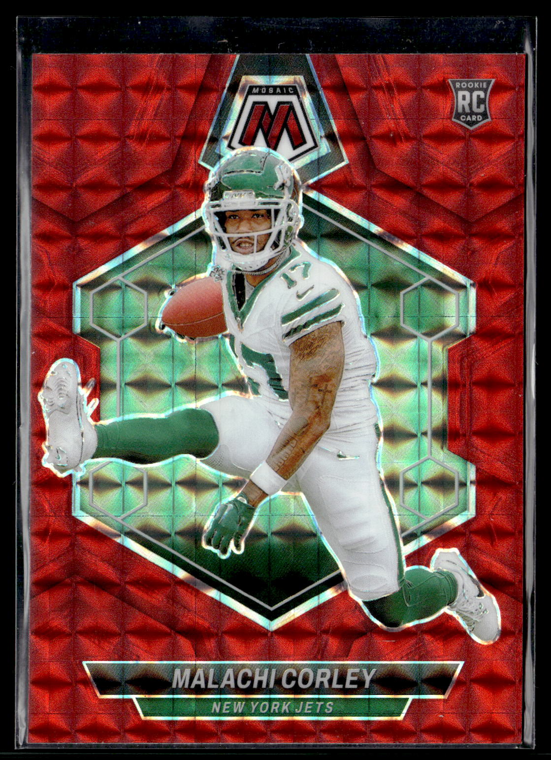 2024 Panini Mosaic #359 Malachi Corley Mosaic Choice Red and Green
