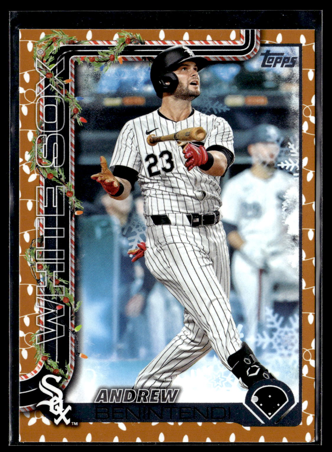 2025 Topps Holiday #H84 Andrew Benintendi Gold Holiday Lights