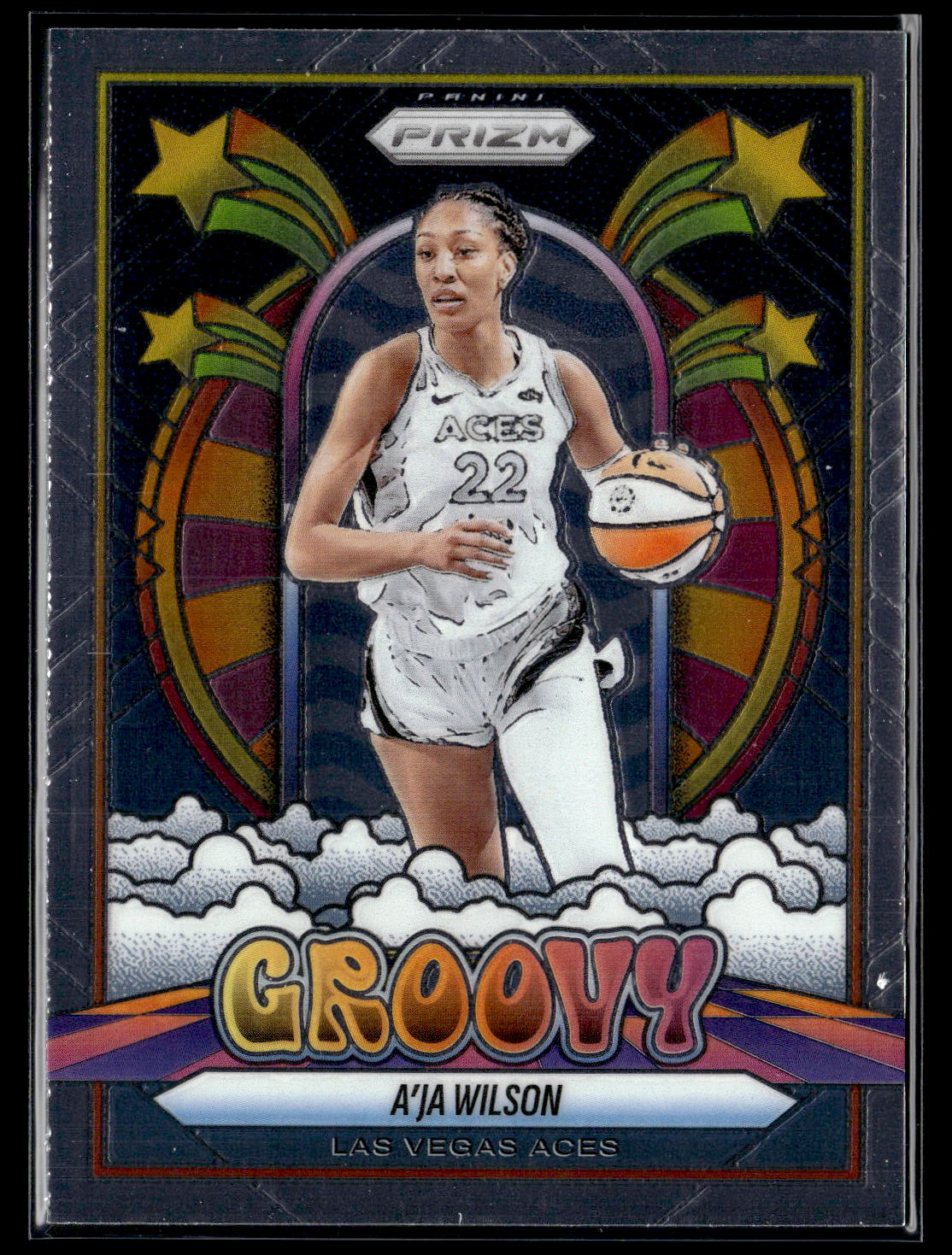 2025 Panini Prizm WNBA #1 A'ja Wilson Groovy