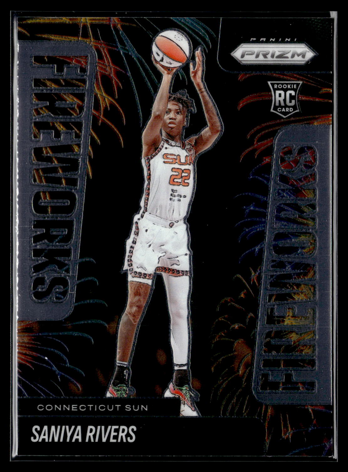 2025 Panini Prizm WNBA #1 Saniya Rivers Fireworks