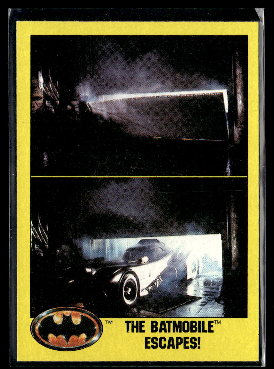 1989 Topps Batman #184 The Batmobile Escapes!