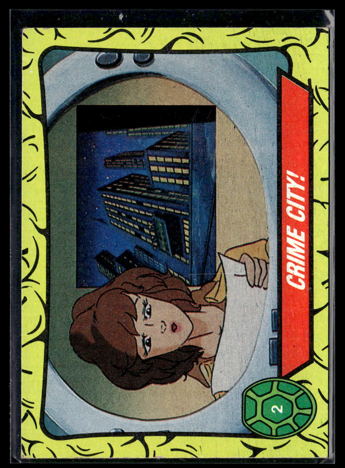 1989 Topps Teenage Mutant Ninja Turtles #2 Crime City!