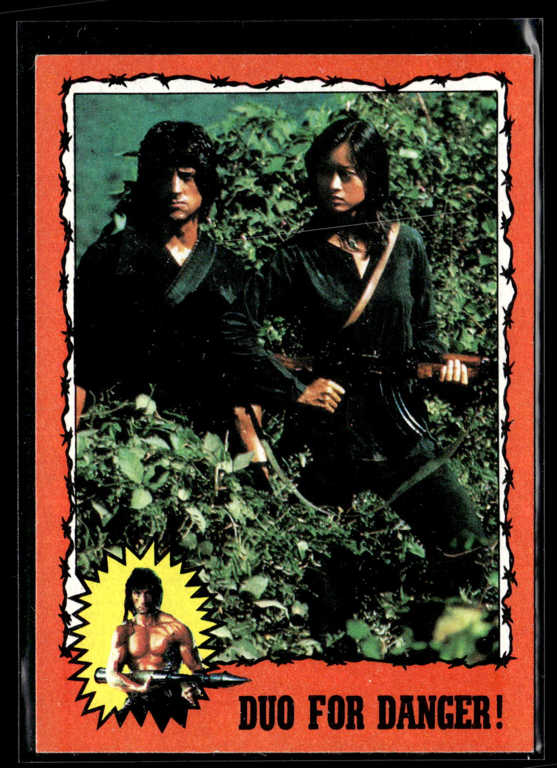 1985 Topps Rambo First Blood Part II #8 Duo for Danger!