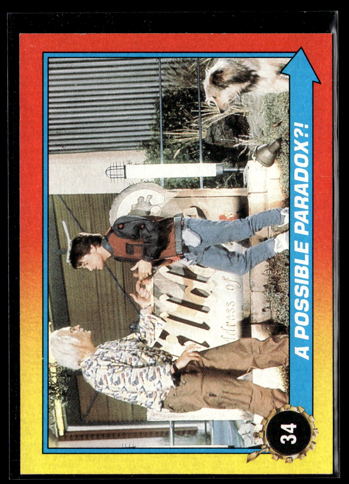 1989 Topps Back to the Future Part II #34 A Possible Paradox?!