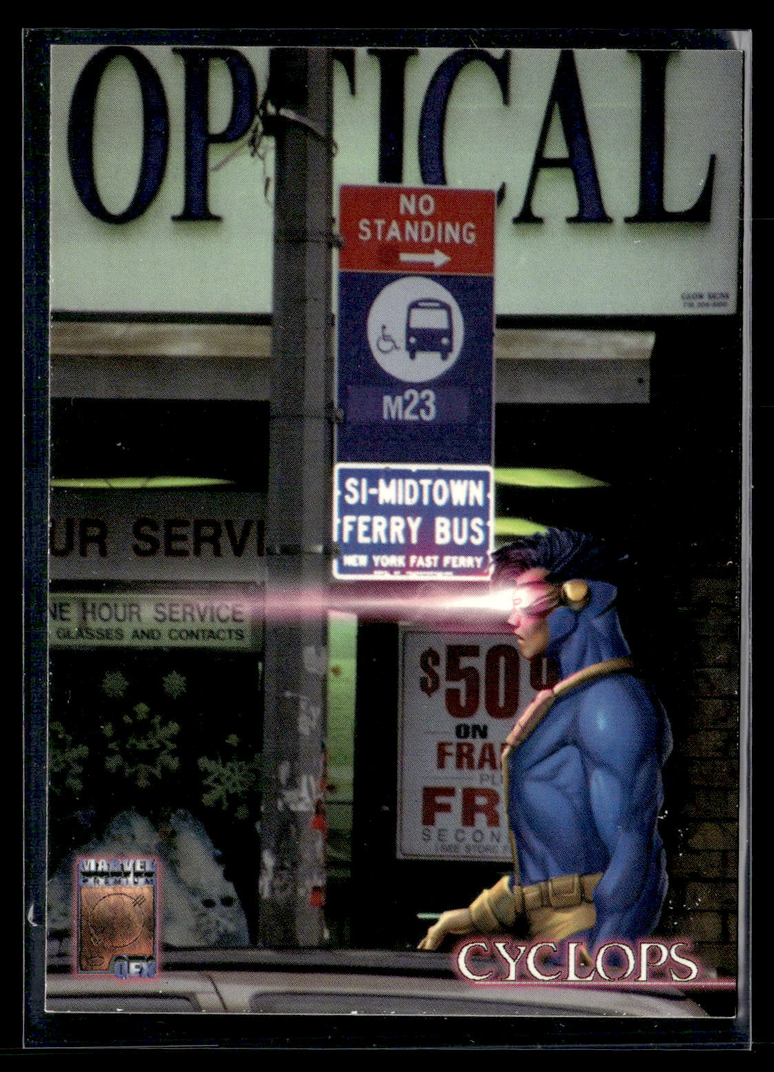 1997 Fleer/SkyBox Marvel Premium QFX #7 Cyclops