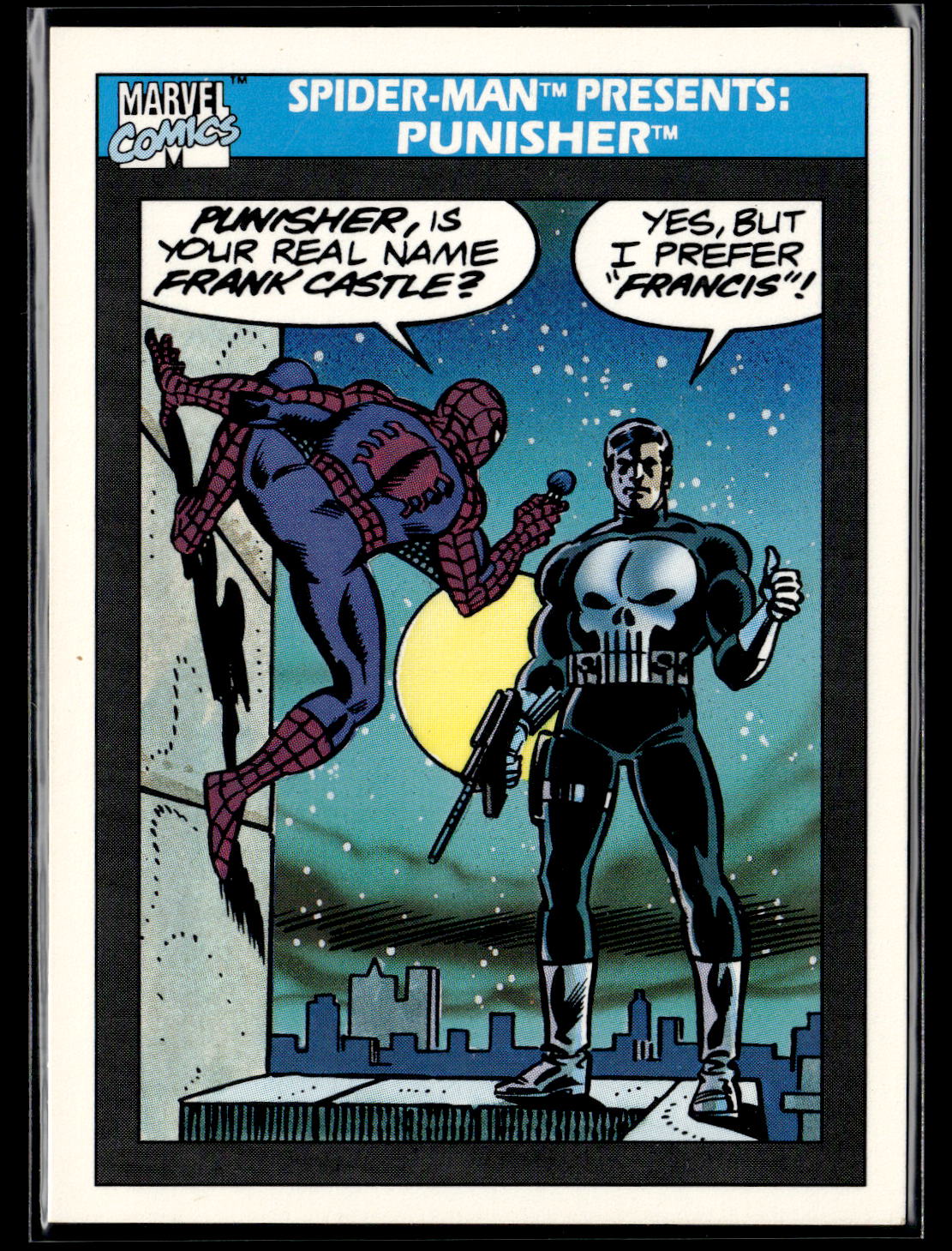 1990 Impel Marvel Universe #155 Spider-Man Presents: Punisher
