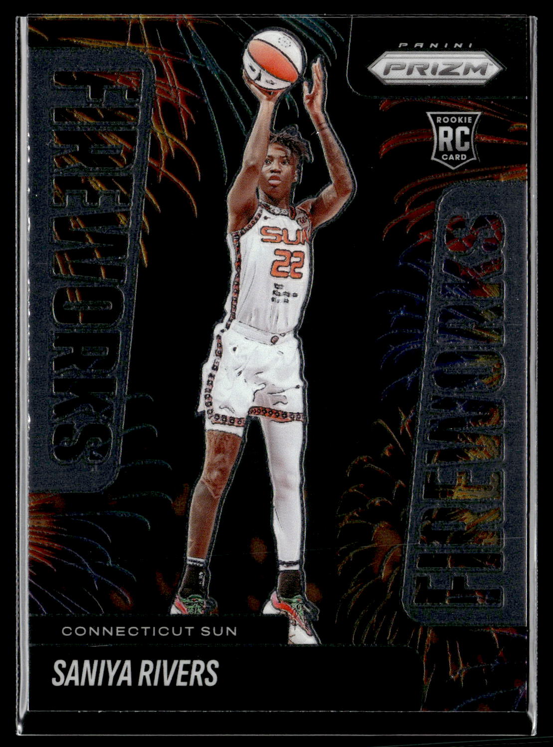 2025 Panini Prizm WNBA #1 Saniya Rivers Fireworks
