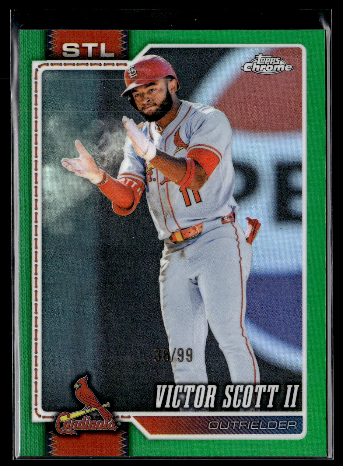 2026 Topps Chrome #53 Victor Scott II Green Refractors