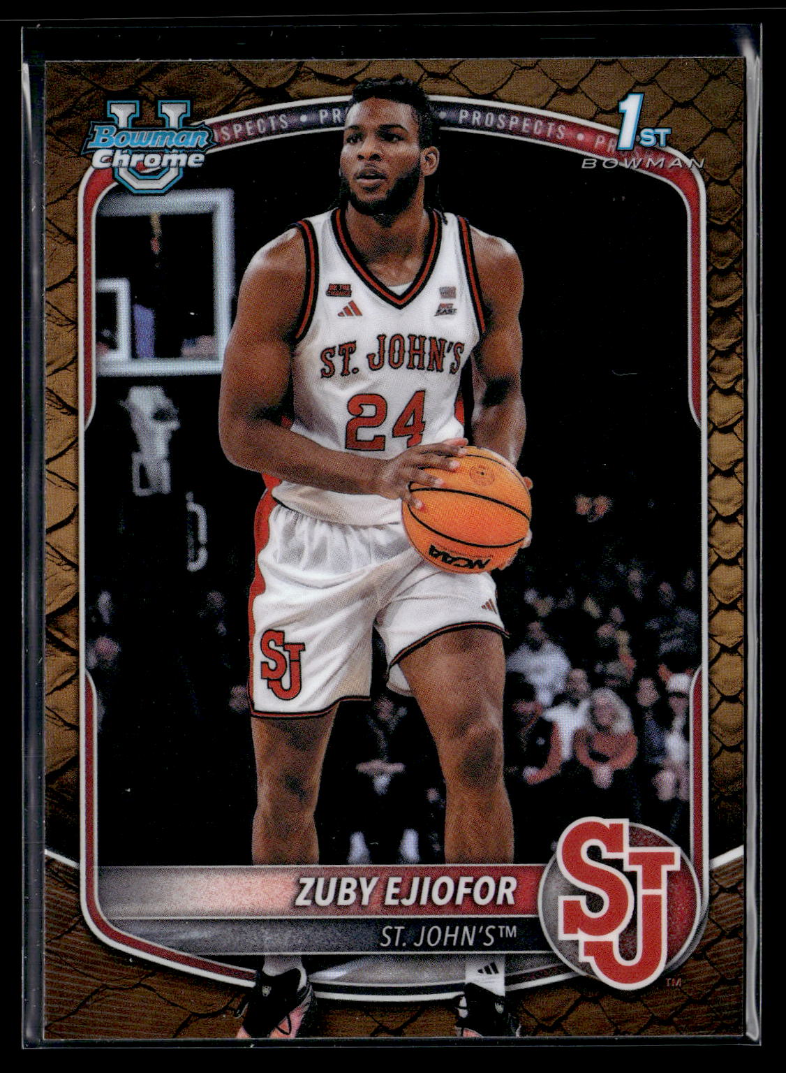 2025-26 Bowman #BCP-22 Zuby Ejiofor Chrome Prospects Reptilian Refractor