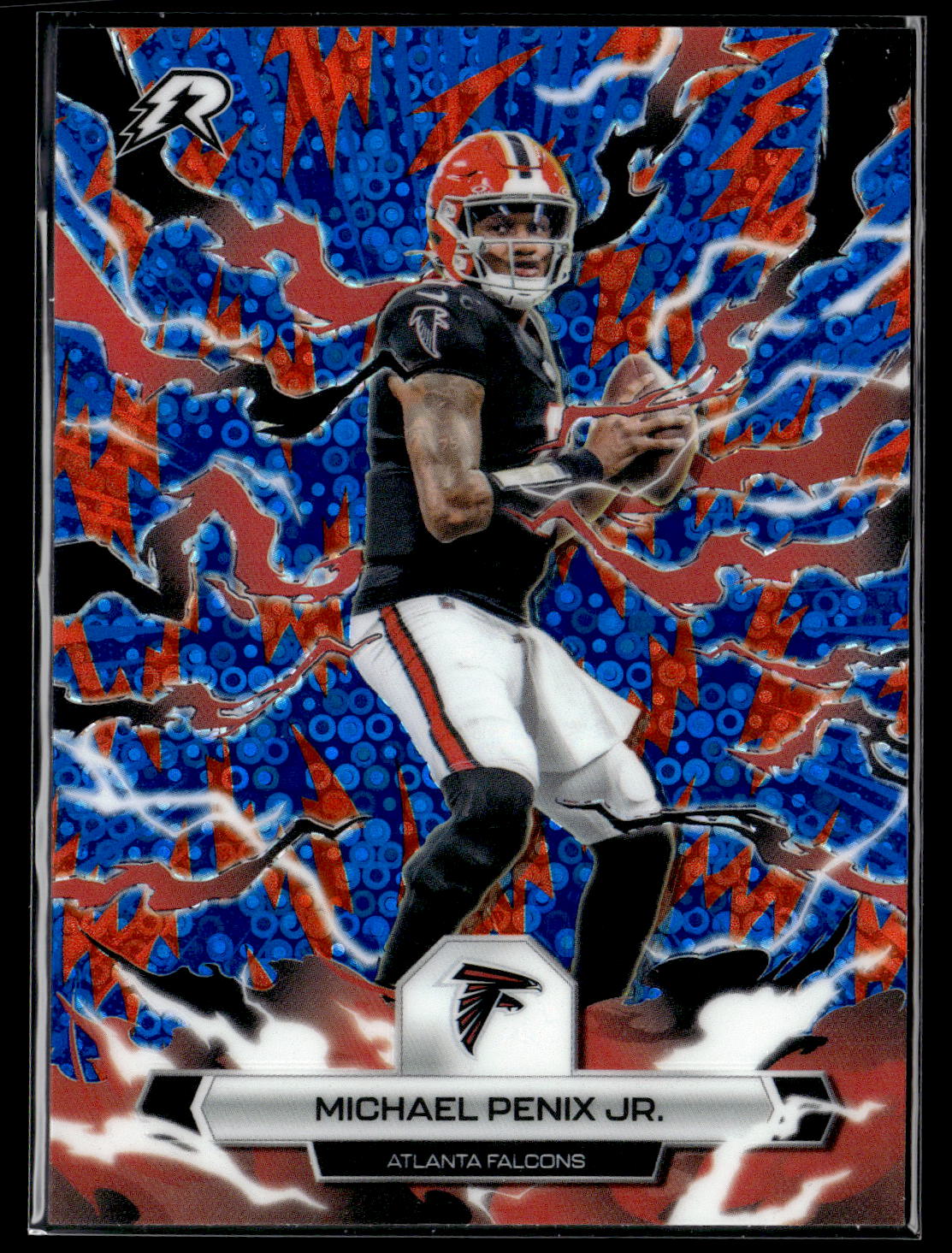 2025 Topps Resurgence #4 Michael Penix Jr. Sky Blue & Pink Shock Refractor