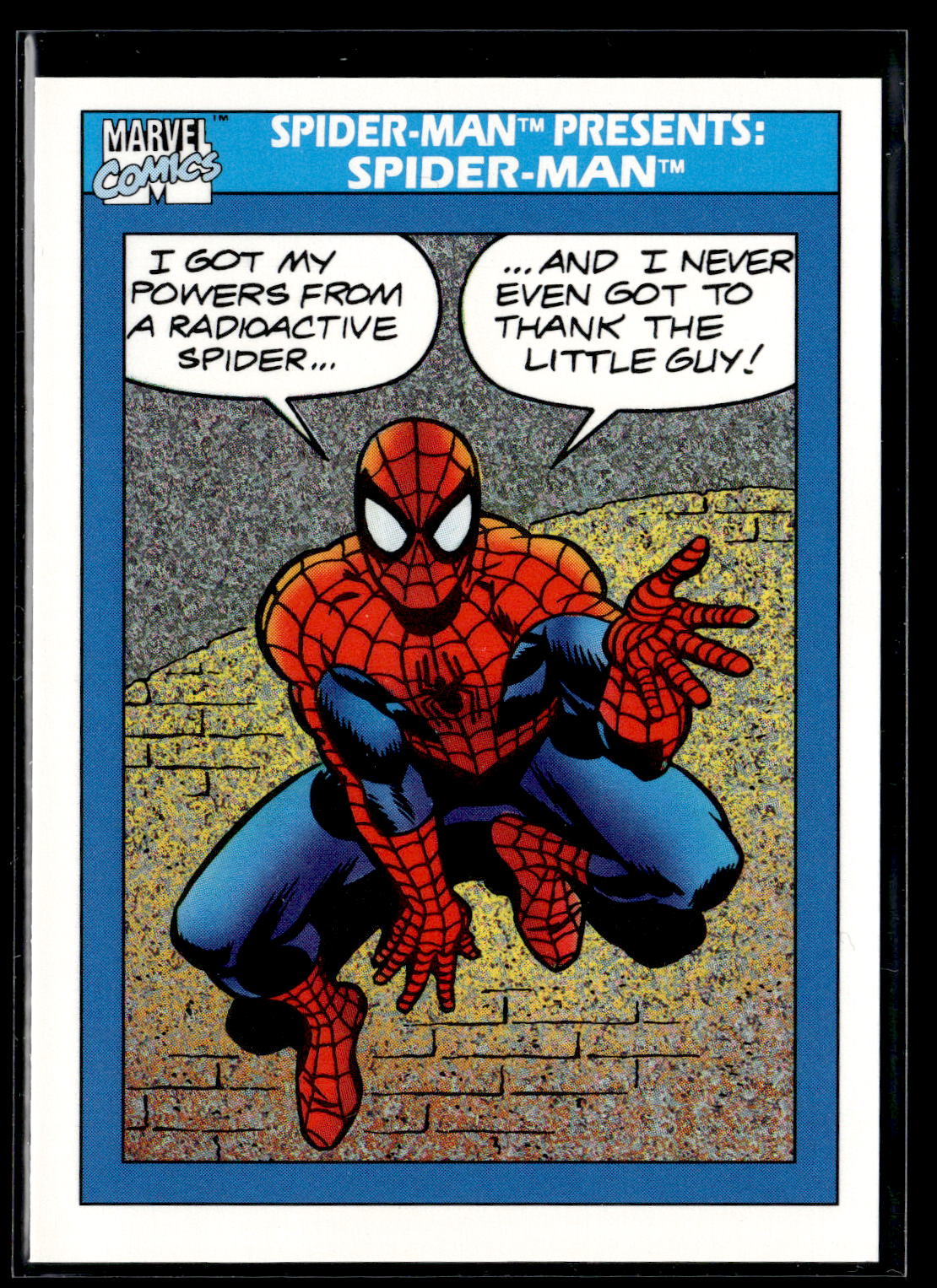1990 Impel Marvel Universe #149 Spider-Man Presents: Spider-Man