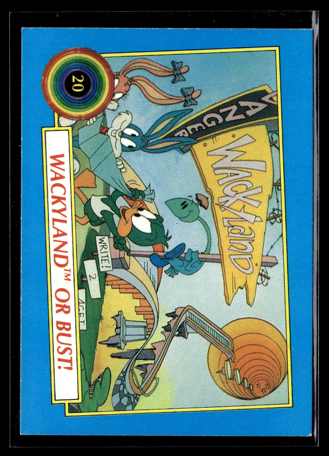 1991 Topps Tiny Toon Adventures #20 Wackyland or Bust!