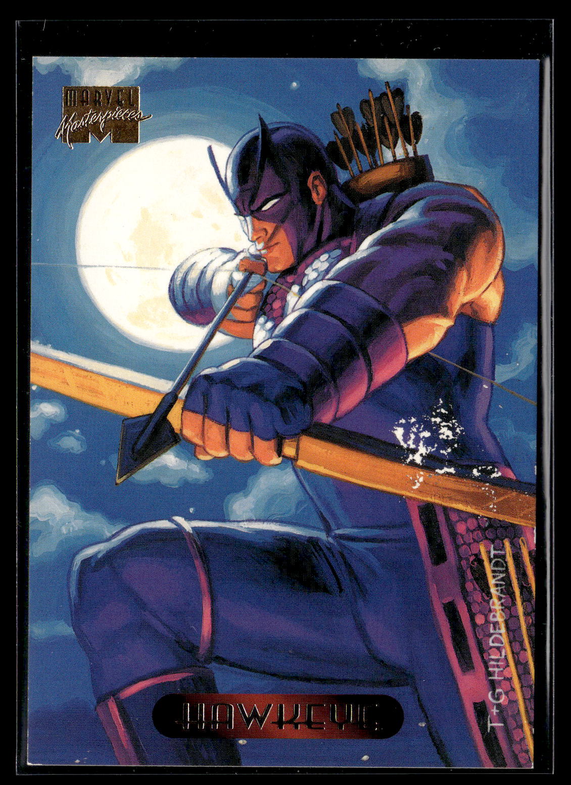 1994 Fleer Marvel Masterpieces Hildebrandt Brothers #49 Hawkeye