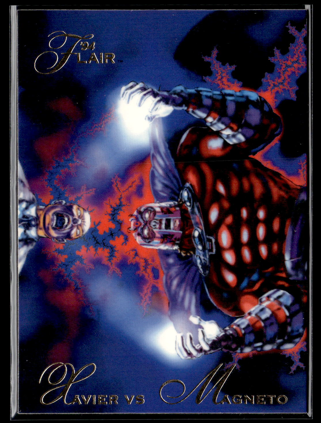 1994 Flair Marvel Annual #121 Xavier vs Magneto
