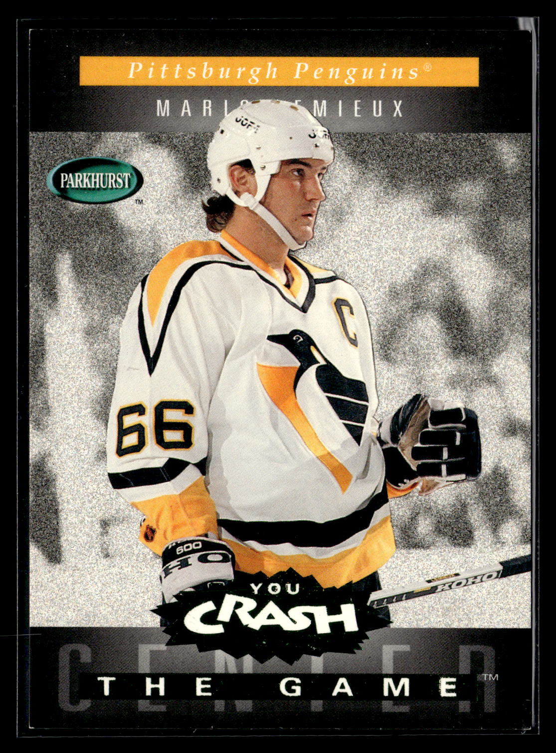 1994-95 Parkhurst #R18 Mario Lemieux You Crash the Game Blue (U.S. Retail)