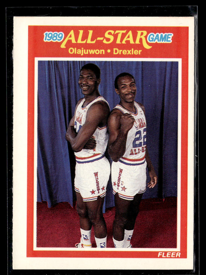 1989-90 Fleer #164 Akeem Olajuwon / Clyde Drexler