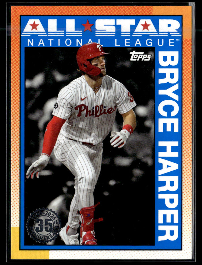 2025 Topps #90AS-19b Bryce Harper 1990 Topps Baseball 35th Anniversary All-Stars
