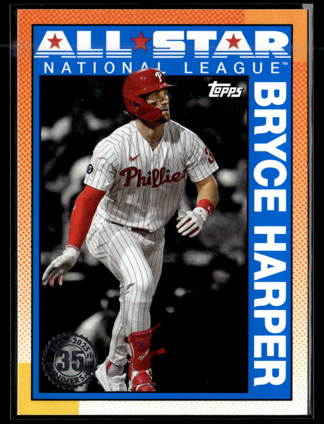 2025 Topps #90AS-19b Bryce Harper 1990 Topps Baseball 35th Anniversary All-Stars