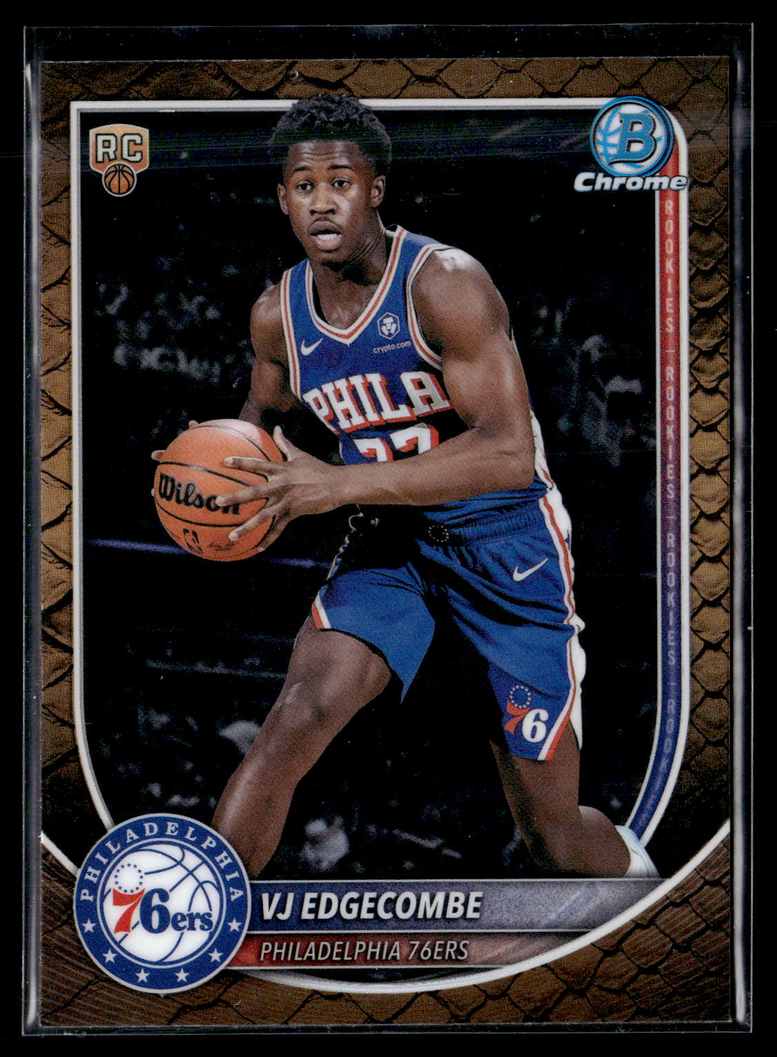 2025-26 Bowman #BCV-3 VJ Edgecombe Chrome Reptilian Refractors