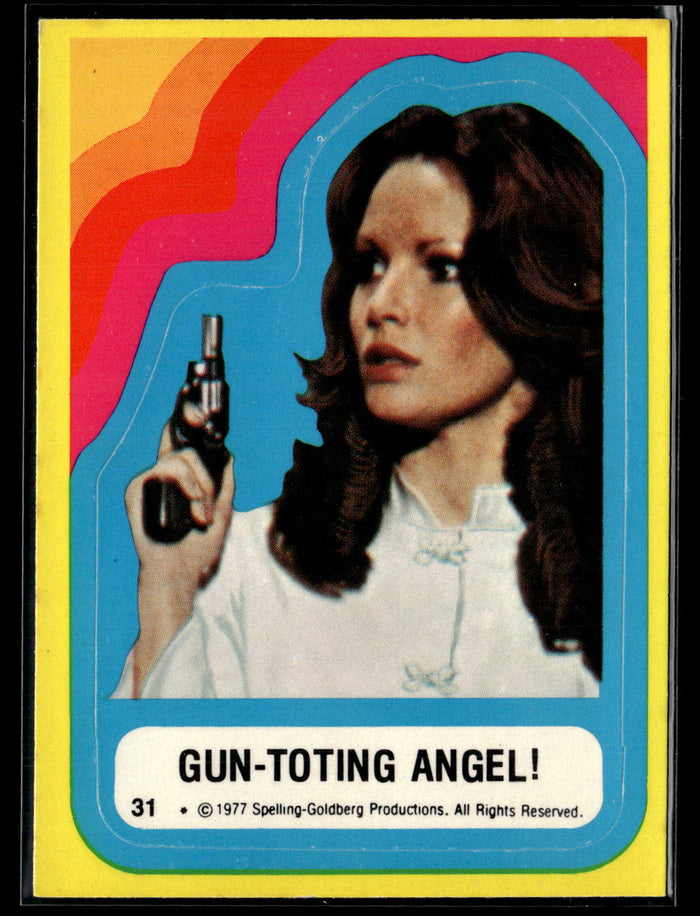 1977 Topps Charlie's Angels #31 Gun-Toting Angel! Stickers