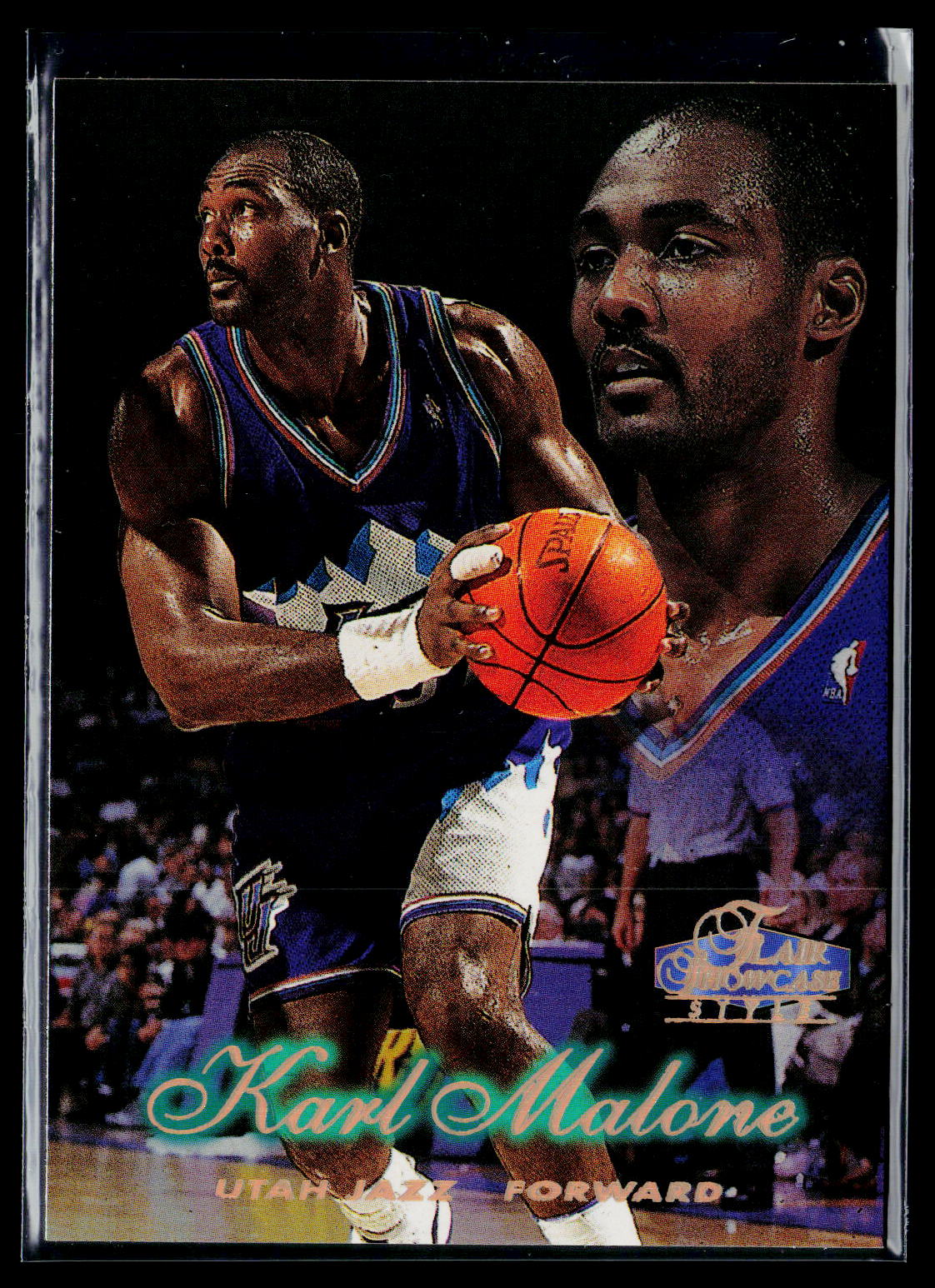 1997-98 Flair Showcase #56 Karl Malone Flair Showcase Row 2