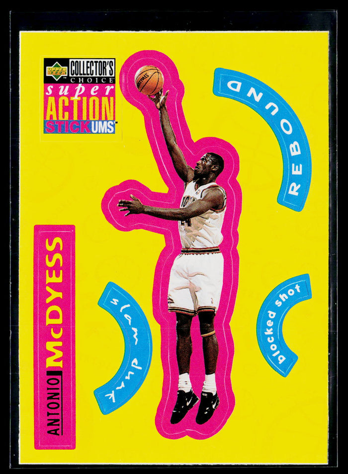 1996-97 Collector's Choice #S7 Antonio McDyess Super Action Stick 'Ums S2