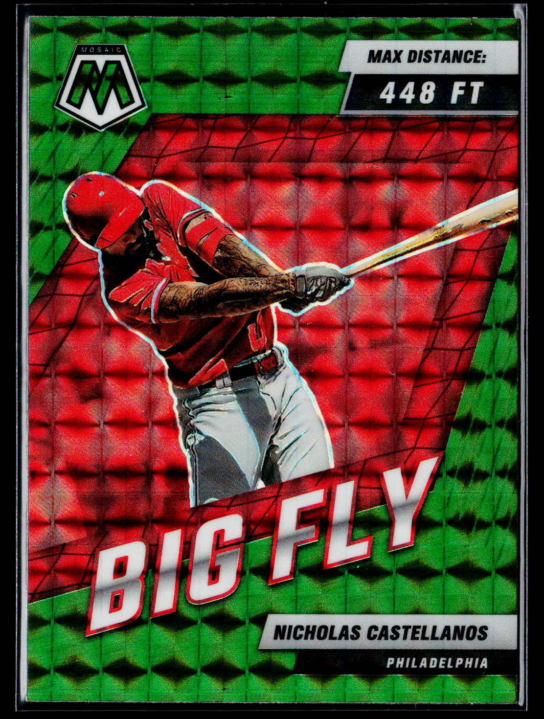 2022 Panini Mosaic #BF-11 Nicholas Castellanos Big Fly Green Mosaic