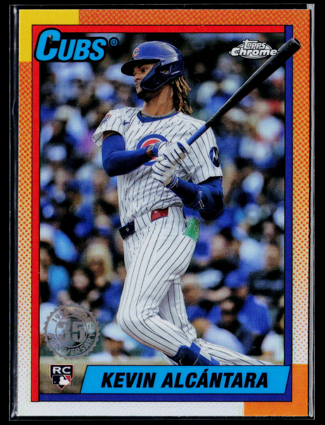 2025 Topps Chrome #90CB-14 Kevin Alcantara 1990 Topps Baseball 35th Anniversary