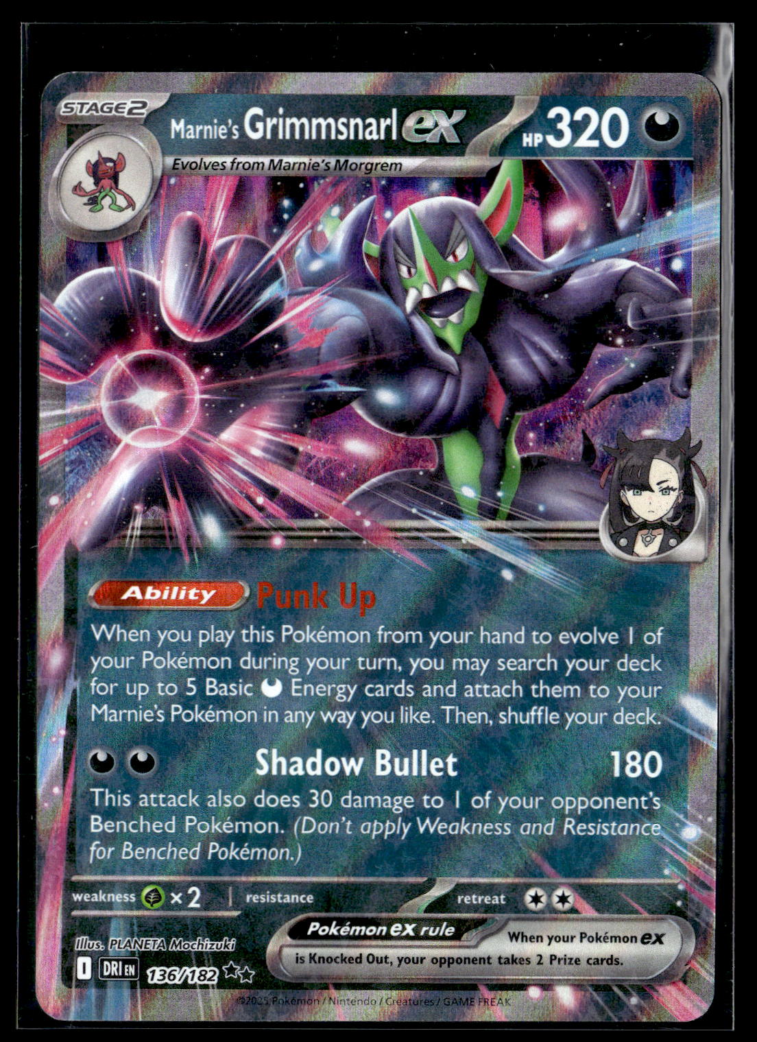 SV10: Destined Rivals #136/182 Marnie's Grimmsnarl ex