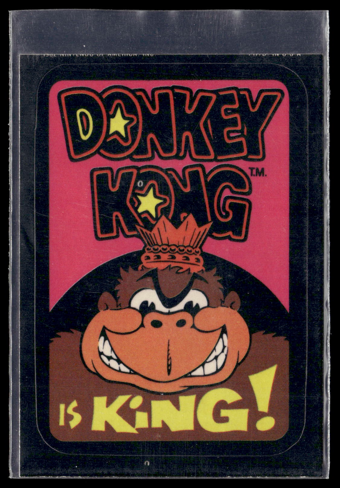 1982 Topps Donkey Kong Stickers #27 Donkey Kong Is King!