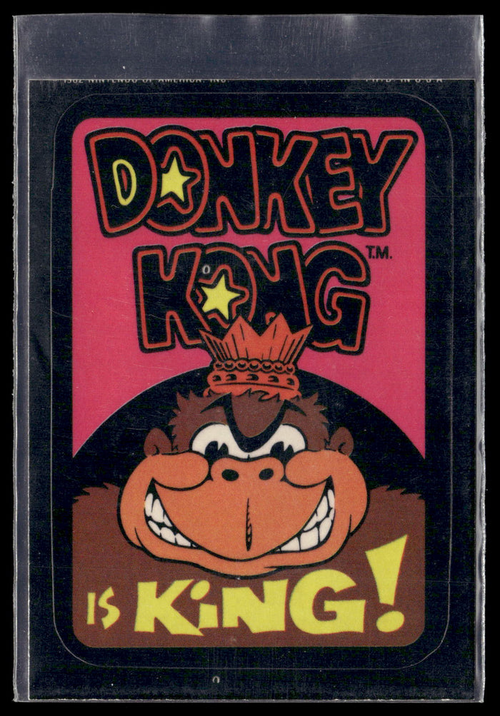 1982 Topps Donkey Kong Stickers #27 Donkey Kong Is King!
