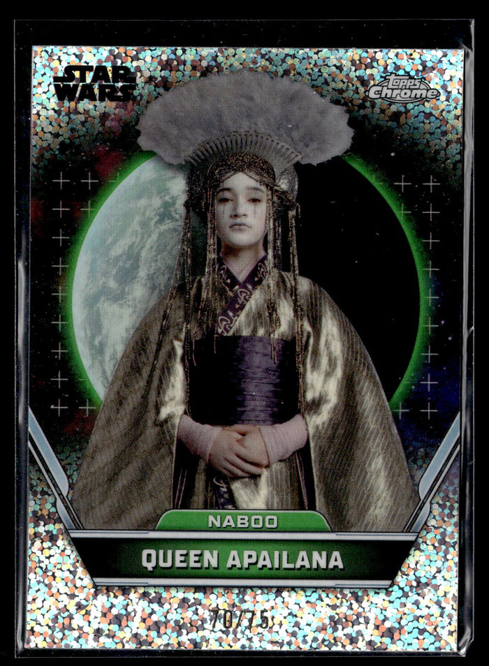 2024 Topps Star Wars Hyperspace #13 Queen Apailana Galactic Dust Refractor /75