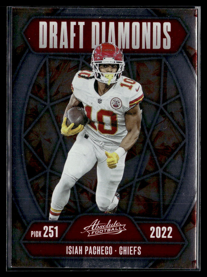 2025 Panini Absolute #DD-IPO Isiah Pacheco Draft Diamonds