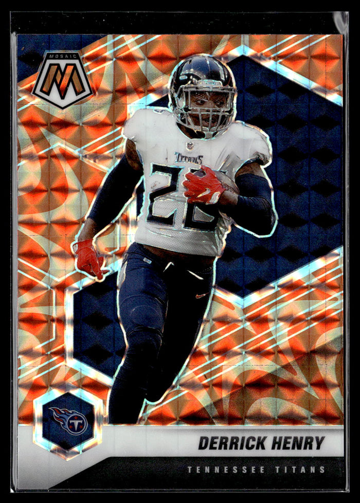 2021 Panini Mosaic #196 Derrick Henry Prizm Reactive Orange