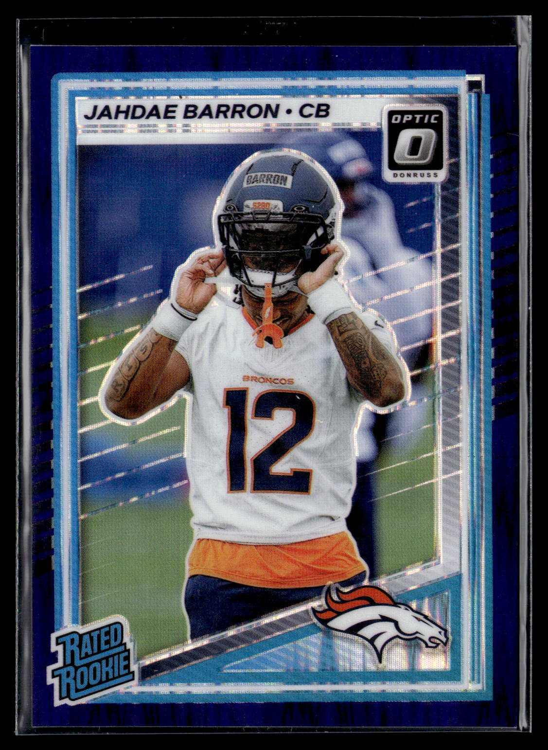 2025 Donruss #365 Jahdae Barron Press Proofs Purple Rookie