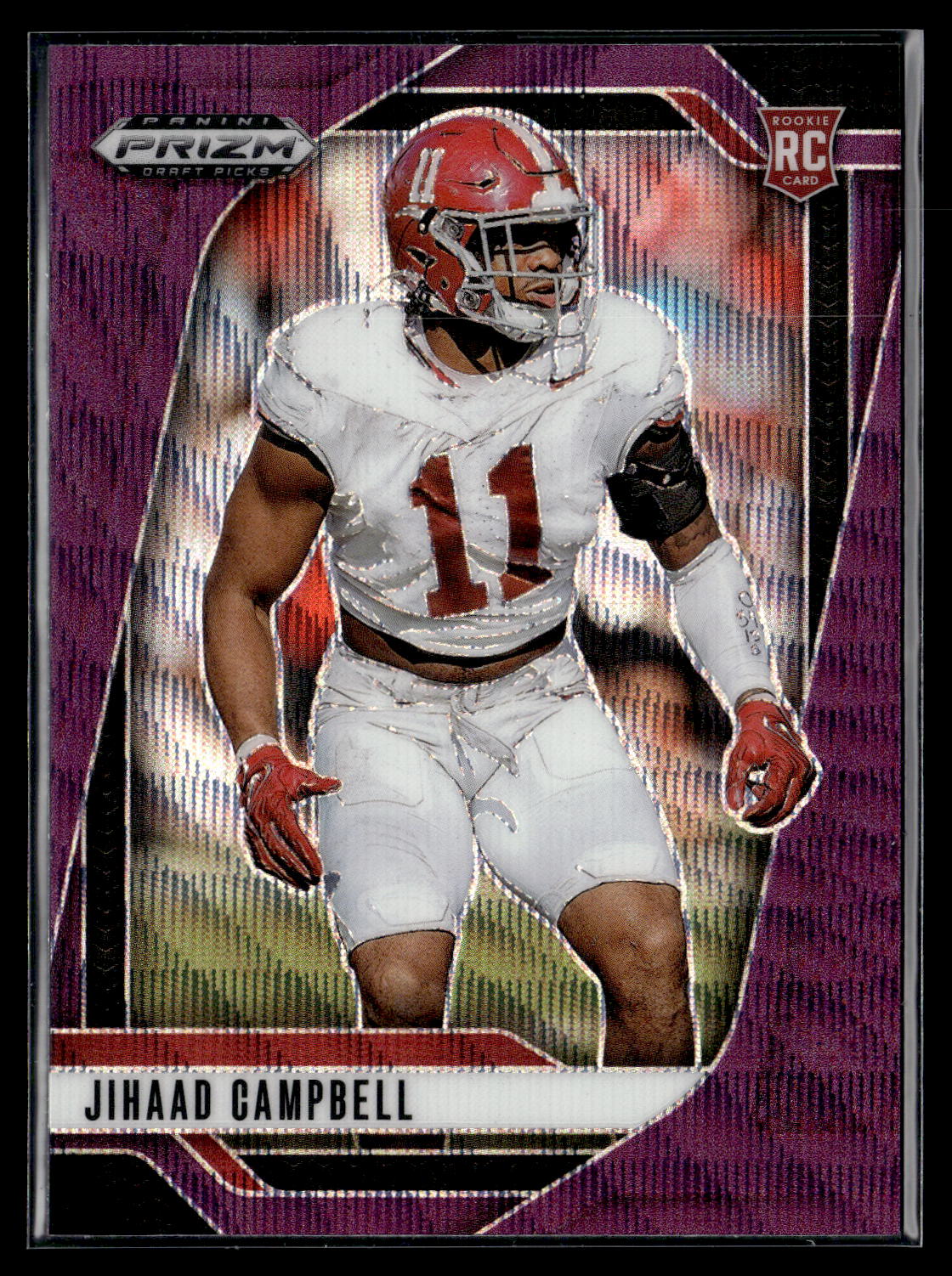 2025 Panini Prizm Draft Picks #3 Jihaad Campbell Prizms Purple Wave