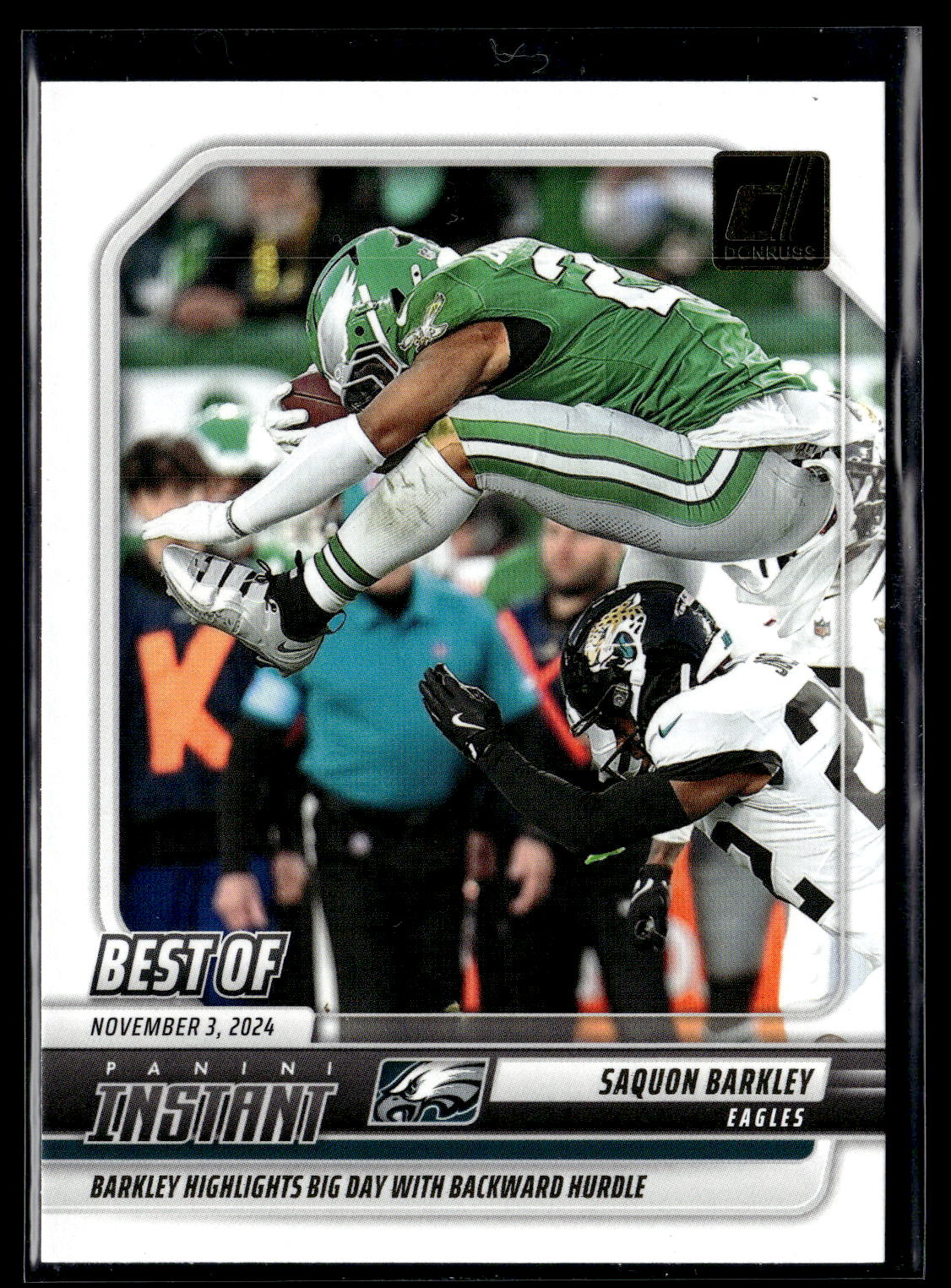 2025 Donruss #INS-SBY Saquon Barkley Best of Instant