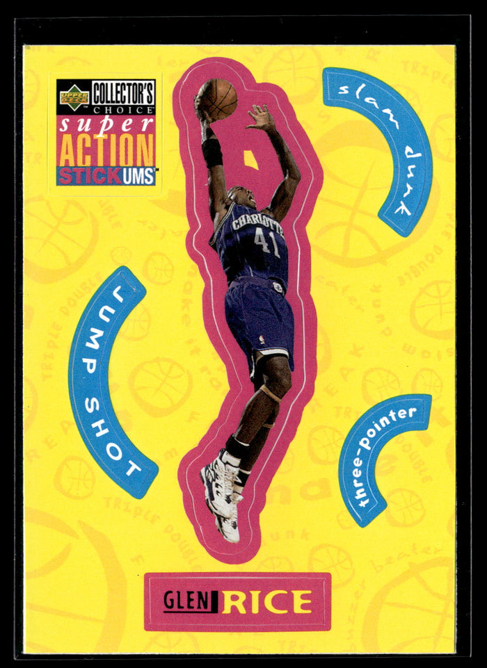 1996-97 Collector's Choice #S3 Glen Rice Super Action Stick 'Ums S2