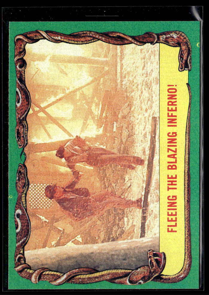 1981 Topps Raiders of the Lost Ark #33 Fleeing The Blazing Inferno!